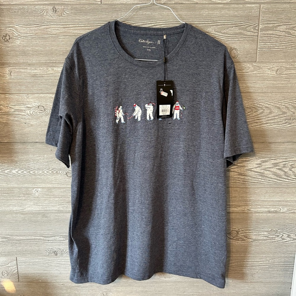 Walter Hagen BWT yeti golfing tshirt men's XXL‎ gray